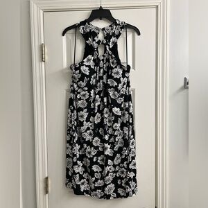 Soma Black and White Floral Backless Dress